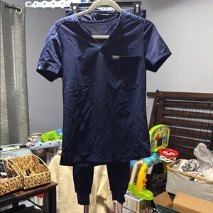 Navy Blue Scrub Set